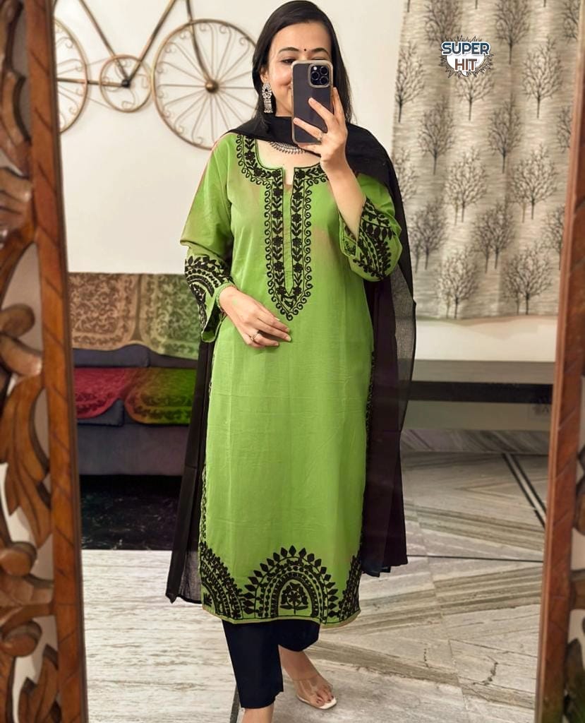 Kalaai Cotton Embroidery Kurti With Bottom Dupatta Wholesale Shop In Surat
